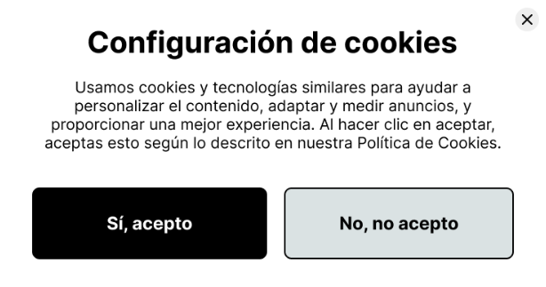 configuración de cookies